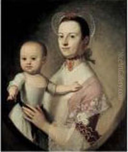 Jeune Mere Et Son Enfant Oil Painting by John Singleton Copley