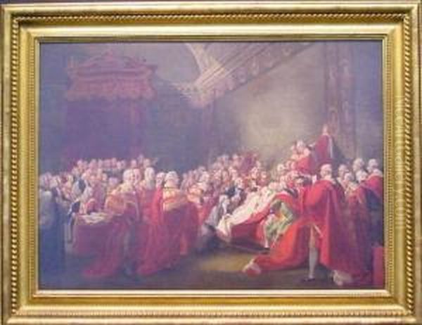 Death Of William Pitt The Elder, Earl Of Chatham Oil Painting by John Singleton Copley