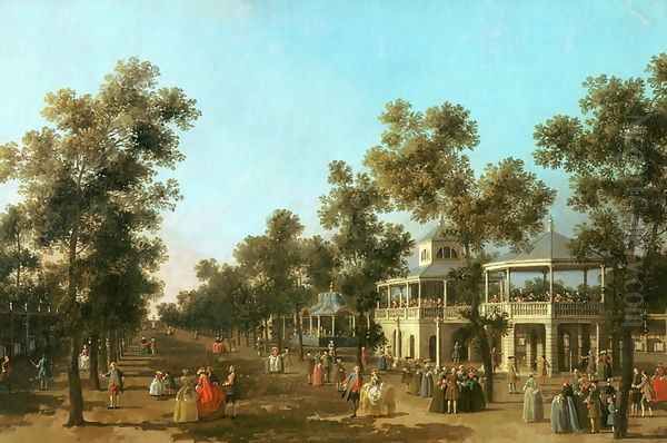 Vauxhall Gardens- the Grand Walk, c.1751 Oil Painting by (Giovanni Antonio Canal) Canaletto