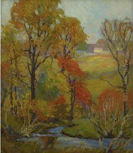 Frog Hollow, October Oil Painting by Fern Isabel Coppedge