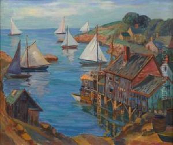 Pigeon Cove Oil Painting by Fern Isabel Coppedge