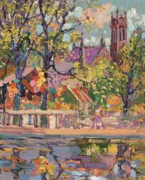 Spring Reflections Oil Painting by Fern Isabel Coppedge