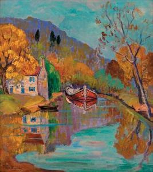 The Old Canal Oil Painting by Fern Isabel Coppedge