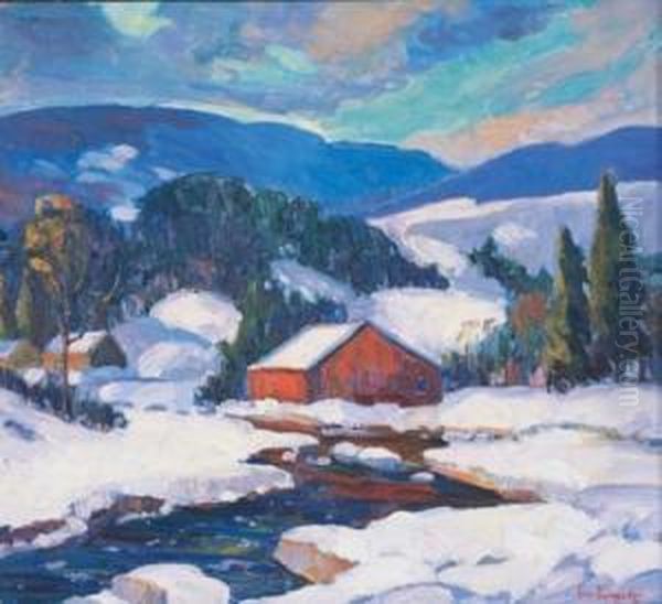 Marten's Creek Oil Painting by Fern Isabel Coppedge