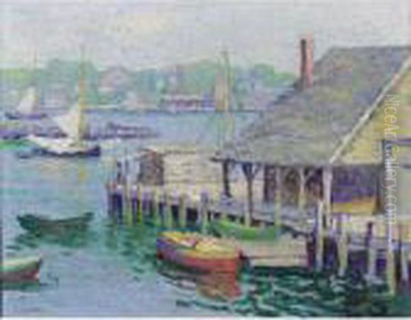 The Old Boat House, Gloucester Oil Painting by Fern Isabel Coppedge