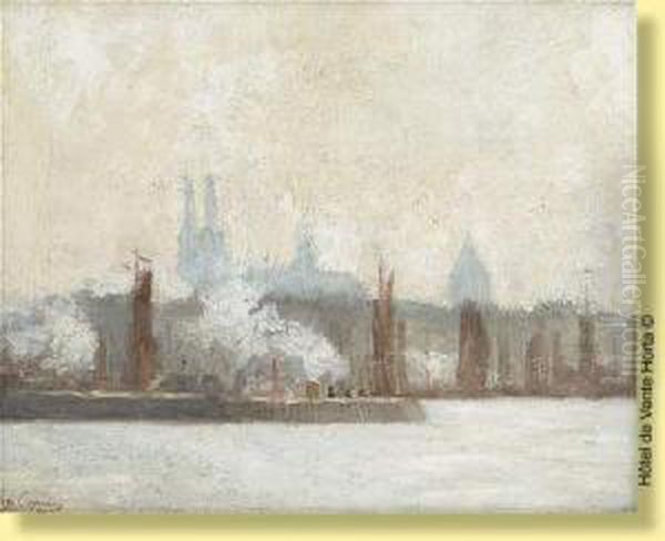 Londres Au Lever Du Jour Oil Painting by Omer Coppens