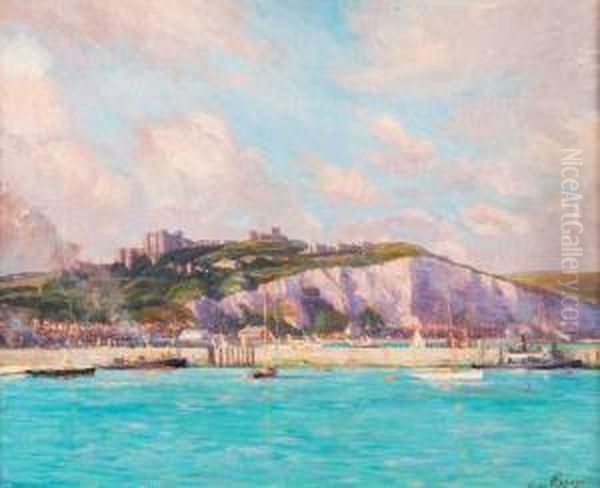 Le Port De Douvres ; 1919 (?) Oil Painting by Omer Coppens