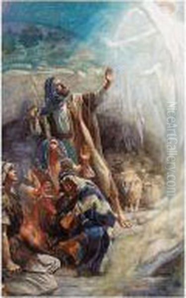 The Shepherds Of Bethlehem Oil Painting by Harold Copping