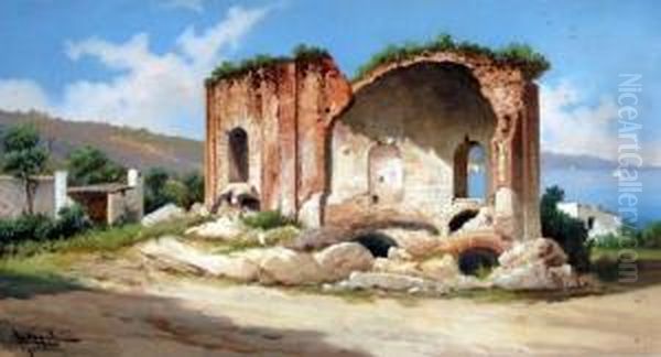 Tempio Di Baia Oil Painting by Antonio Coppola