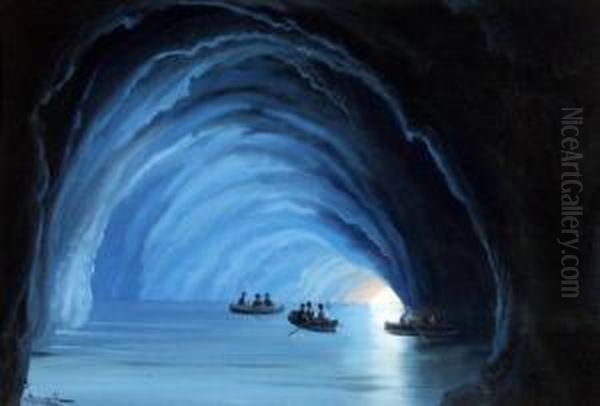 Grotta Azzurra Oil Painting by Antonio Coppola