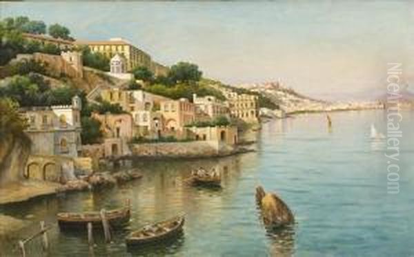 Napoli Da Posillipo Oil Painting by Antonio Coppola