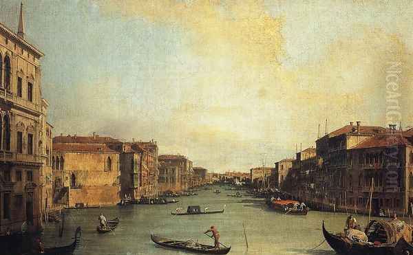 Grand Canal from the Palazzo Balbi Oil Painting by (Giovanni Antonio Canal) Canaletto