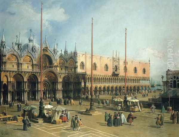 Piazza San Marco 2 Oil Painting by (Giovanni Antonio Canal) Canaletto