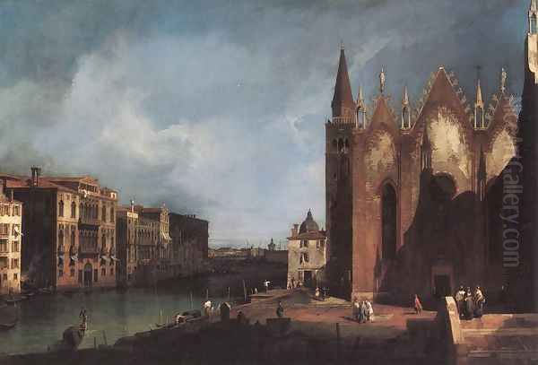 The Grand Canal near Santa Maria della Carità Oil Painting by (Giovanni Antonio Canal) Canaletto