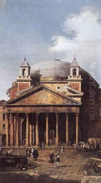 The Pantheon Oil Painting by (Giovanni Antonio Canal) Canaletto