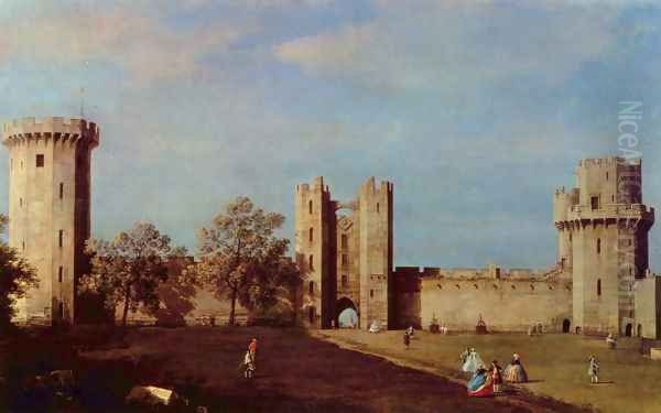 Warwick Castle 2 Oil Painting by (Giovanni Antonio Canal) Canaletto