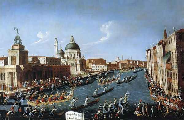 The Women's Regatta on the Grand Canal Oil Painting by (Giovanni Antonio Canal) Canaletto