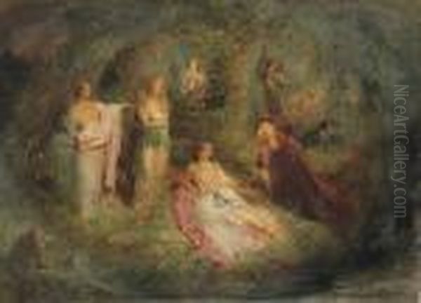 A Dream Of Fair Women Oil Painting by Edward Henry Corbould