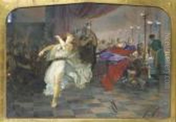 Salome Dancing Before Herod Oil Painting by Edward Henry Corbould