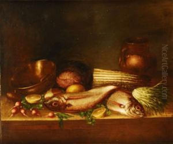 Bodegon De Cocina Oil Painting by Jose Maria Corchon