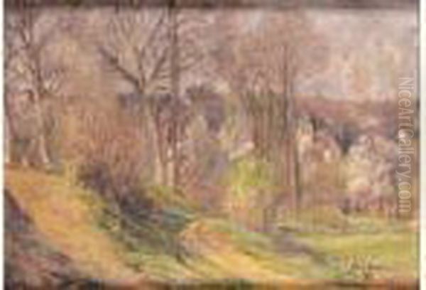 Le Chemin Vers Le Chateau Oil Painting by Frederic Samuel Cordey