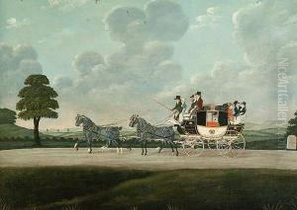 The Maidstone Coach Oil Painting by John Cordrey