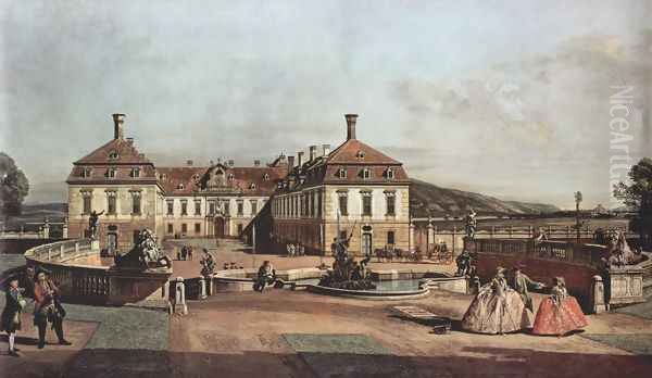 View from Vienna, lust imperial palace, view of the Castle Oil Painting by (Giovanni Antonio Canal) Canaletto