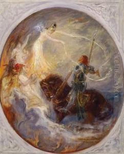 The Knight's Dream Oil Painting by Fernand-Anne Piestre Cormon