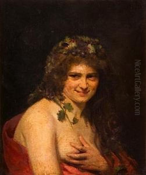 Bacchante Oil Painting by Fernand-Anne Piestre Cormon