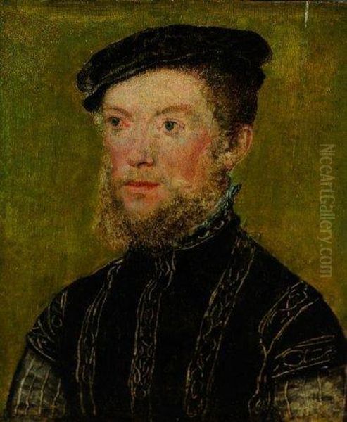 Portrait D'homme. Oil Painting by Corneille De Lyon