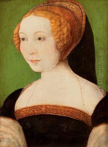 Portrait De Dame Oil Painting by Corneille De Lyon