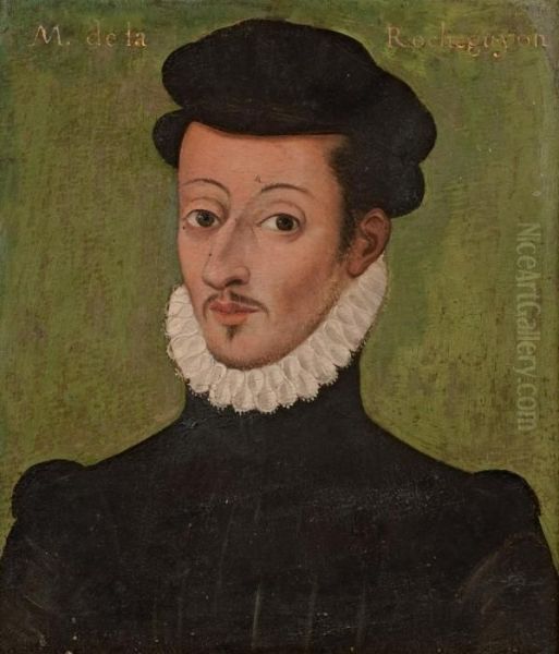 Portrait De Monsieur De La Rocheguyon Oil Painting by Corneille De Lyon