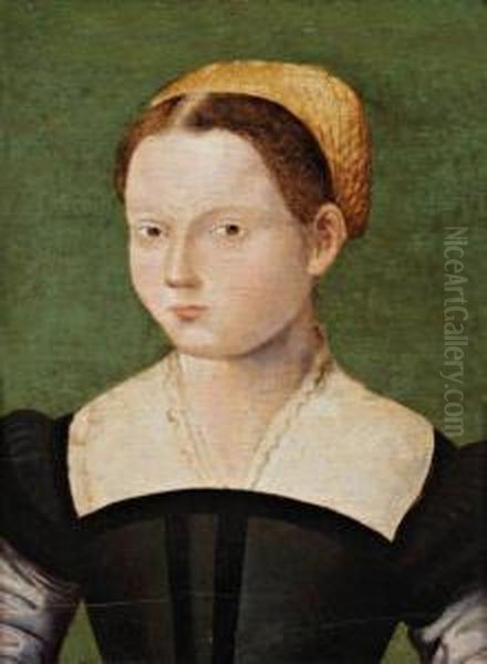 Portrait De Jeune Femme Oil Painting by Corneille De Lyon