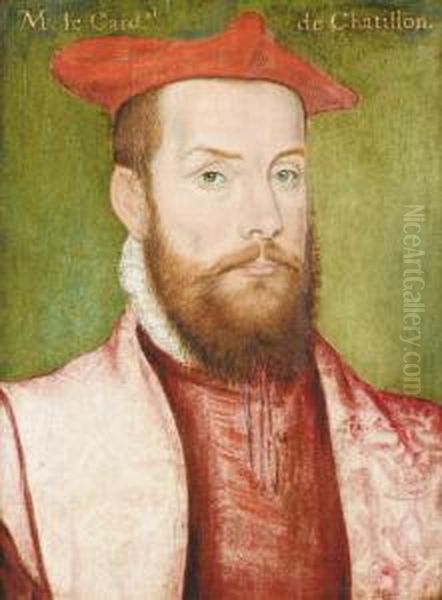 Portrait De Odet De Coligny, Cardinal De Chatillon Oil Painting by Corneille De Lyon