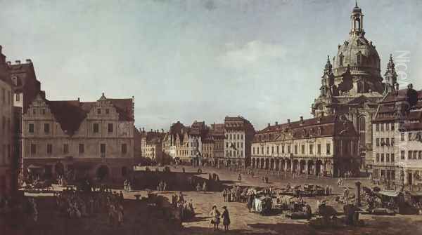 View of Dresden, the Neumarkt Moritz Oil Painting by (Giovanni Antonio Canal) Canaletto