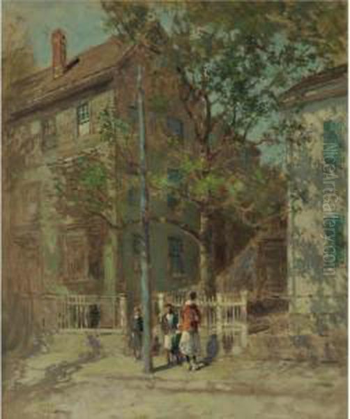 Gloucester Oil Painting by Paul Cornoyer