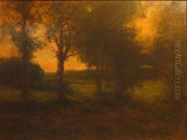 Autumn Landscape Oil Painting by Paul Cornoyer