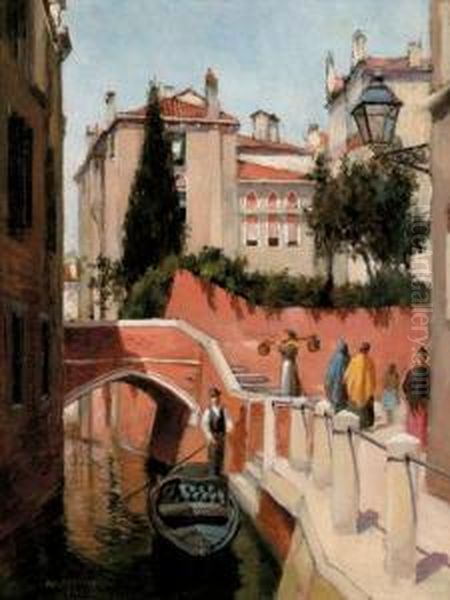 In Venice Oil Painting by Paul Cornoyer