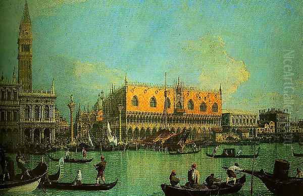 A View of the Ducal Palace in Venice Oil Painting by (Giovanni Antonio Canal) Canaletto