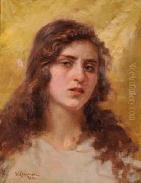 Ritratto Femminile Oil Painting by Umberto Coromaldi