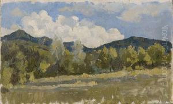 Paesaggio Collinare Oil Painting by Umberto Coromaldi