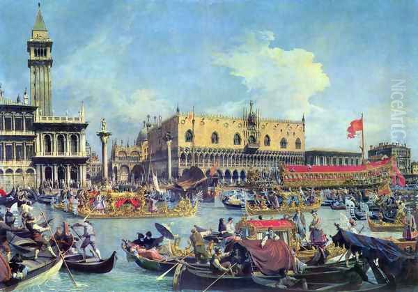 View of the Bacino di San Marco (St Mark's Basin) 2 Oil Painting by (Giovanni Antonio Canal) Canaletto