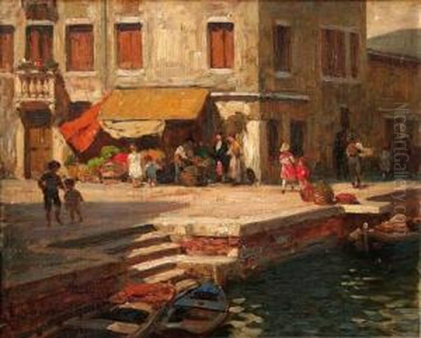 Chioggia Oil Painting by Duilio Corompai