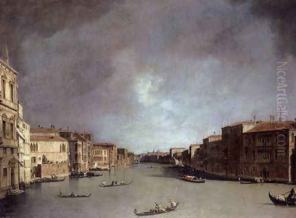 Grand Canal, Looking from Palazzo Balbi Oil Painting by (Giovanni Antonio Canal) Canaletto