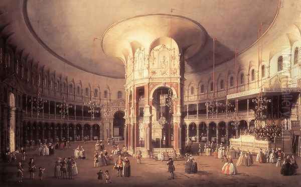 London, Ranelagh, Interior of the Rotunda Oil Painting by (Giovanni Antonio Canal) Canaletto