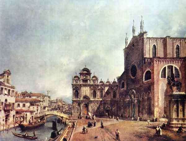 The Church of Saints John and Paul Oil Painting by (Giovanni Antonio Canal) Canaletto