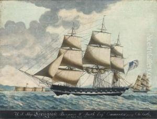 The American Sloop-of-war Lexington Off Smyrna Oil Painting by Raffael Corsini