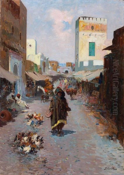 Scene Derue, Maroc Oil Painting by Daniel Cortes Perez