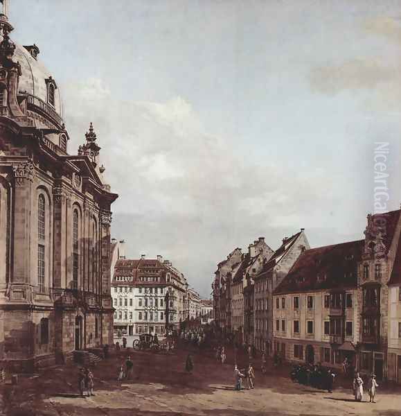 View of Dresden, the Frauenkirche Oil Painting by (Giovanni Antonio Canal) Canaletto