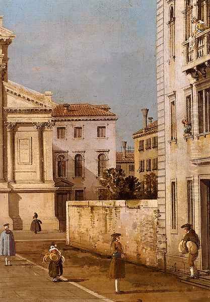 S. Francesco Della Vigna: Church And Campo Oil Painting by (Giovanni Antonio Canal) Canaletto